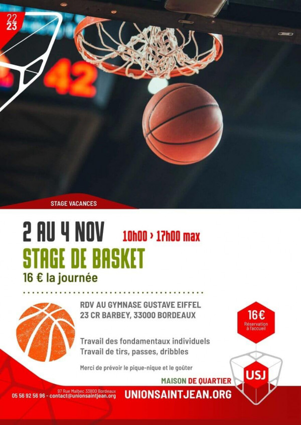 Stage Basket Novembre 2022