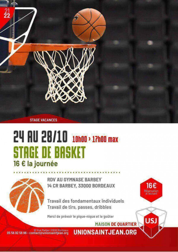 Stage Basket octobre 2022