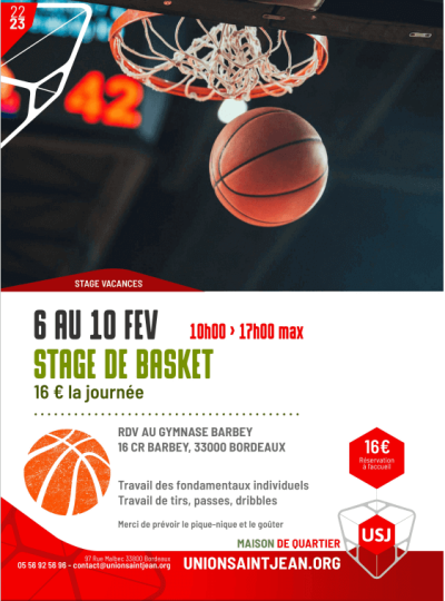 Stage Basket - 6 au 10 février 2023